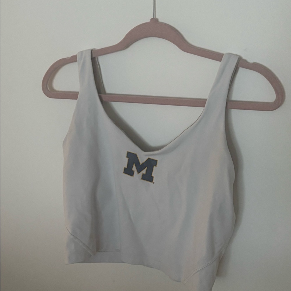 lululemon athletica UMICH white Tank Top